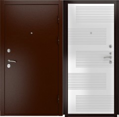 Металлические входные двери в квартиру в квартиру L-3a Медный Антик/ФЛ-185 Ясень Белый