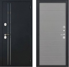 Входные двери L-37 Черный Муар с Блестками/ФЛ-700 Ясень грей
