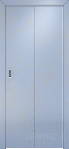 Дверь книжка Шпонированное полотно, Эмаль голубая