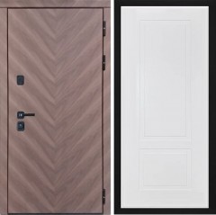 Входная дверь Cударь Diva ДИВА-98 Орех шоколадный/Н-7 Белый софт
