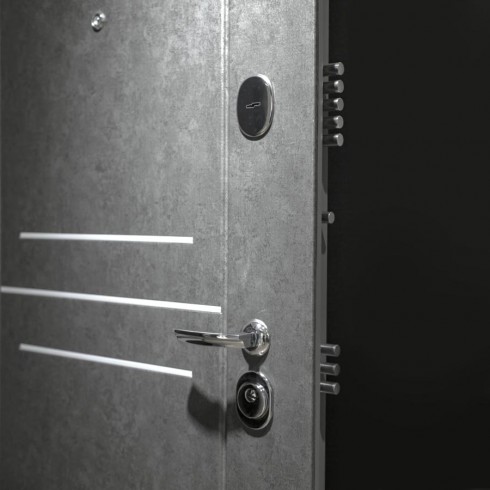 Металлическая дверь Интекрон Сенатор Лофт L-6 (Венге)