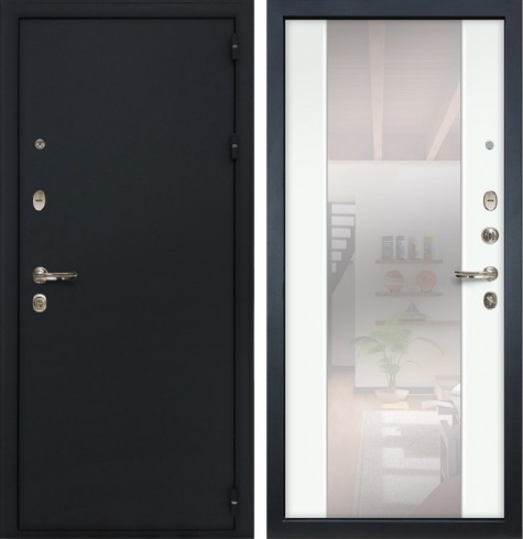 Металлическая дверь в квартиру Лекс Рим Стиль Белый экошпон (панель №61)