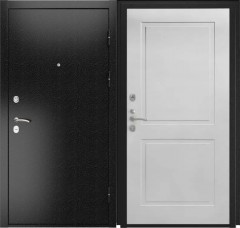 Входные двери L-3b Серебряный Антик/ФЛ-609 Белый матовый