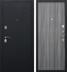 Металлическая входная дверь Гарда Черный муар / Венге Тобакко