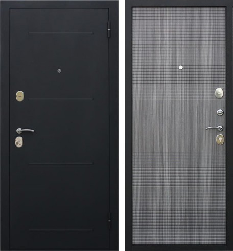 Входная металлическая дверь Гарда (Черный муар / Венге Тобакко)

