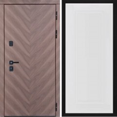 Входная дверь Cударь Diva ДИВА-98 Орех шоколадный/Н-10 Белый софт