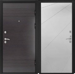 Входные двери L-7 Черный Муар/ФЛ-291 Белый софт