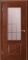 Дверь Оникс МАРСЕЛЬ, Красное дерево, стекло Решетка (ПО)