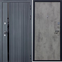 Входная дверь Cударь STR МХ-46 Черный кварц/Д-4 Бетон