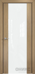 Межкомнатная дверь Оникс Hi-tech Парма Капучино, Lacobel RAL 0333