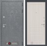 Металлическая дверь в квартиру Лабиринт Бетон 03 - Белый софт